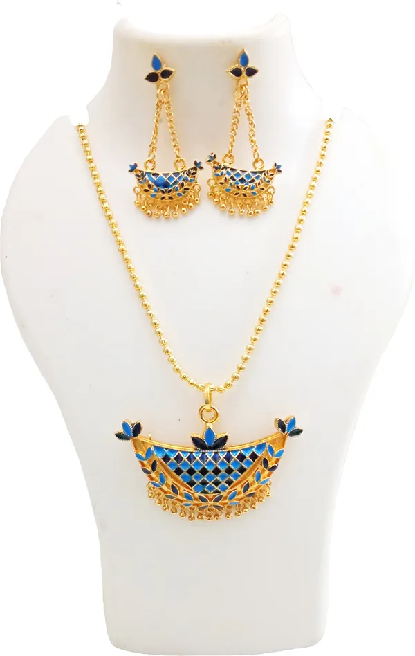 Assamese_Traditional_Blue_Firozi_Joonbiri_Jewellery_Set_For_Women